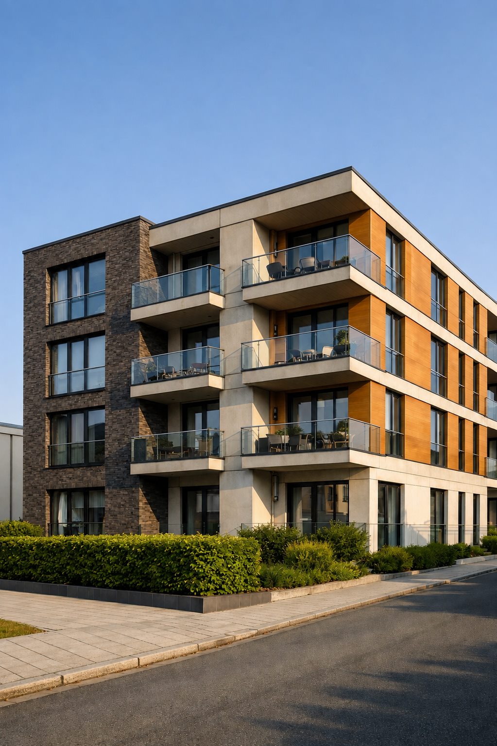 Modernes Mehrfamilienhaus als Referenz für Immobilienverwaltung in Niederbayern